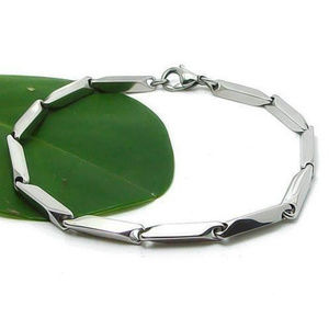 Men's Bar Chain Stainless Steel Bracelet 8" 4mm Gorgeous Party Gift